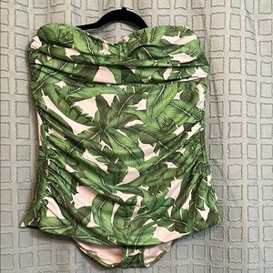 Jantzen Green and White One Piece Swimwear